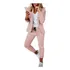 Sd Conjunto De Blazer Slim Fit De Cor Pura Feminino