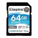Sdg3 64GB Cartão De Memória Padrão Sd De 64GB Canvas Go Plus Leitura 170Mb S Classe 10 U3 V30