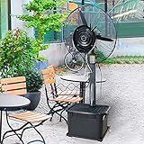 SDLION Ventilador De Pulverização De Piso Industrial SDLION Com Tanque De água De Capacidade De 42 L Ventilador De Resfriamento Comercial Grande Ventilador De Pedestal Oscilante Altura Ajustável