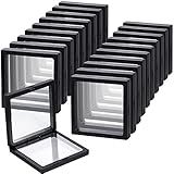 Sdoot Suportes De Exibição De Moldura Flutuante 3D Preta- Suportes De Exibição De Moedas Conjunto De 20 Porta-joias Flutuantes 3D Para Moedas De Desafio- Medalhões AA- Joias - 9-5 X 9-5 X 0-8 Polegadas