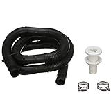 Seachoice Kit De Instalação Da Bomba De Porão Para Saídas De 3 8 Cm Com Mangueira De 1 8 M 2 Braçadeiras De Mangueira E Encaixe Do Casco