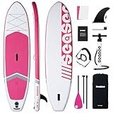 SEASEESUP Prancha De Stand Up Paddle Inflável Com Acessórios Para Prancha De Sup Durável Leve Design Amplo E Estável Deck Largo Antiderrapante Deck Confortável Antiderrapante Prancha De Remo Ros