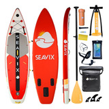 Seavix Prancha Stand Up Inflável De Alta Performance Kit Cor Vermelho