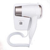 Secador De Cabelo Banheiro Hotel Motel Fixo Suporte Parede Cor Branco 127v