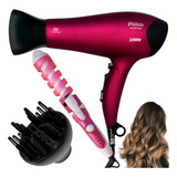 Secador De Cabelo Profissional 2100w Modelador 2 Em 1 220v