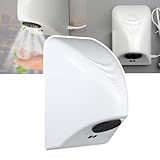Secador De Mãos Elétrico Controle Automático Sensor Infravermelho Proteção Contra Desligamento Velocidade Do Vento 13 M S Temperatura Do Vento 35 60 White