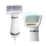 Secador Escova Pet Portátil 2 Em 1 Cachorros Gatos Cães 110V 300W Removedor De Pelos Cabo Giratório Animais Estimação