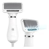 Secador Pet 110V 2 Em 1 Silencioso Portátil Leve Soprador Cachorro Cão Gato Coelho Profissional Banho E Tosa Secar Escovar Remove Pelo Pós Banho Pente Alisador Pet