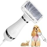 Secador Pet 110V 2 Em 1 Silencioso Portátil Leve Soprador Cachorro Cão Gato Coelho Profissional Banho E Tosa Secar Escovar Remove Pelo Pós Banho Pente Alisador Pet