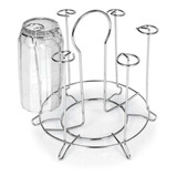 Secador Porta Copos 6 Lugares Aço Cromado Carrossel N118