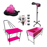 Secador Soprador Kit Profissional Pet Shop Banho tosa Rosa