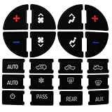 SecosAutoparts Conjunto De Decalques De Painel AC E Reparo De Botão De Rádio Controles AC Kit De Reparo De Adesivo De Botão De Painel AC Compatível Com GMC Compatível Com Chevy Silverado Compatível