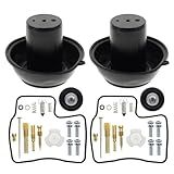 SecosAutoparts Kit De Reparo De Carburador De 2 Peças Compatível Com Honda Steed Shadow VLX 600 VT600C VT600CD Deluxe Diafragma 1994 1995 1996 1997 1998 1999 2000 2001 2002 2003 MCK00 31 X 2