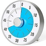 Secura Temporizador De Contagem Regressiva Visual Grande De 19 Cm Temporizador De Cozinha De 60 Minutos Ferramenta De Gerenciamento De Tempo Para Crianças Professores E Adultos Azul 