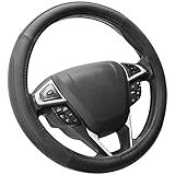 SEG Direct Capa De Volante De Couro De Microfibra Preta Para F 150 Tundra Range Rover De 39 Cm 40 Cm