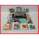 Sega Saturn Cinza Com Action Replay 13 Jogos E Cartucho Memory Card