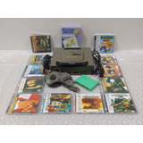 Sega Saturn Cinza Com Action Replay 13 Jogos E Cartucho Memory Card