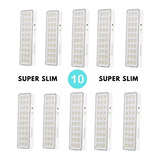 Segurimax Super Slim 36004 Kit 10 Luz De Emergência 30 Leds Cor Branco
