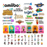 Seis Amiibo Cards Animal Crossing Mario