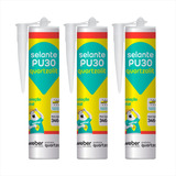 Selante Pu30 Weber Branco 300ml 346g Quartzolit Kit C 3