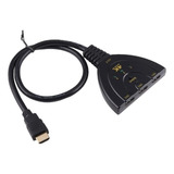 Seletor Chaveador Hdmi 3 Entradas 1 Saída 4k Jc hs hm Switch