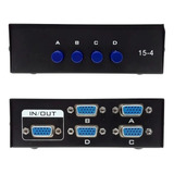 Seletor Chaveador Switch Vga 1x4 Ou 4x1 4 Cabos Vga 1 5 Mt