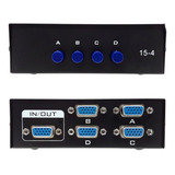 Seletor Chaveador Switch Vga 1x4 Ou 4x1 Monitor 15 4 