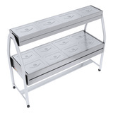 Self Service Carro Duplo 8 Cubas Quentes 4 Frias Buffet