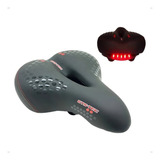 Selim Banco Gts Tec Vazado Com Luz Led Bicicleta Confortável Cor Preto Vermelho
