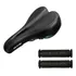 Selim Banco Vazado Couro Gts Tec  + Manopla Brinde Bike Mtb