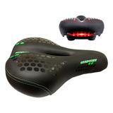 Selim Gel Banco Gts Vazado C Luz Led Bicicleta Várias Cores