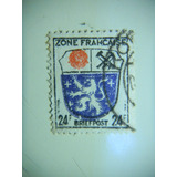 Selo Alemanha Oc Aliada - Zona Francesa - Brazão 24 Pf- 1945