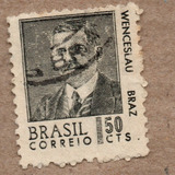 Selo Brasil 1968 Wenceslau Braz série Antigos Presidentes