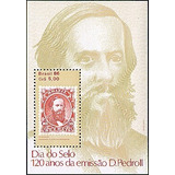 Selo Brasil bloco 75 aniv Soc Filat Brasileira 1986 rhm 72 n