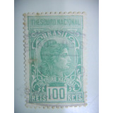 Selo Brasil Fiscal 100 Rs Thesouro Nacional 1927
