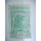 Selo Brasil Fiscal 100 Rs Thesouro Nacional 1927