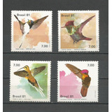 Selo Brasil série Fauna selos Beija Flores 1981 mint Descr 