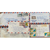 Selo Postal Aéreo Antigo Usado Carta