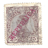 Selo Postal Antigo Portugal 1 Cent 1913 F07