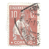 Selo Postal Antigo Portugal 10 Cent 1913 F07
