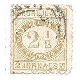 Selo Postal Antigo Portugal 2 5 Reis 1893 F07