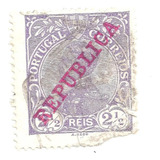 Selo Postal Antigo Portugal 2 Reis 1913 F07