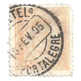 Selo Postal Antigo Portugal 5 Reis 1895 F07