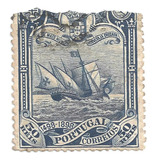 Selo Postal Antigo Portugal 50 Reis 1898 F07