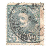 Selo Postal Antigo Portugal 65 Reis 1900 F07