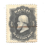 Selo Postal Império Dom Pedro 200 Réis 1866 F03