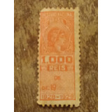 Selo Raro 1928 1929 Tesouro Nacional 1000 Reis