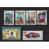 Selo Russia lote 6 Selos Comemorativos Usados Diferentes 