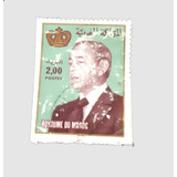 Selo Vintage Royaume Du Maroc Rei Hassan Ii valor 2 00 