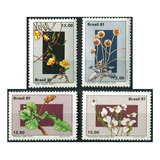 Selos Brasil 1981 Série Completa Flores Plantas Cerrado